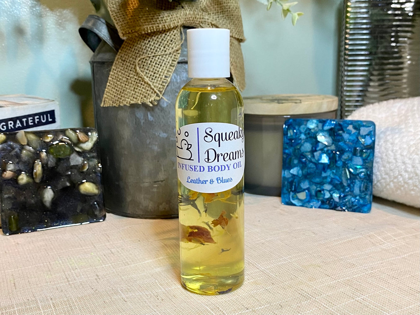 Leather & Blues Infused Body Oil